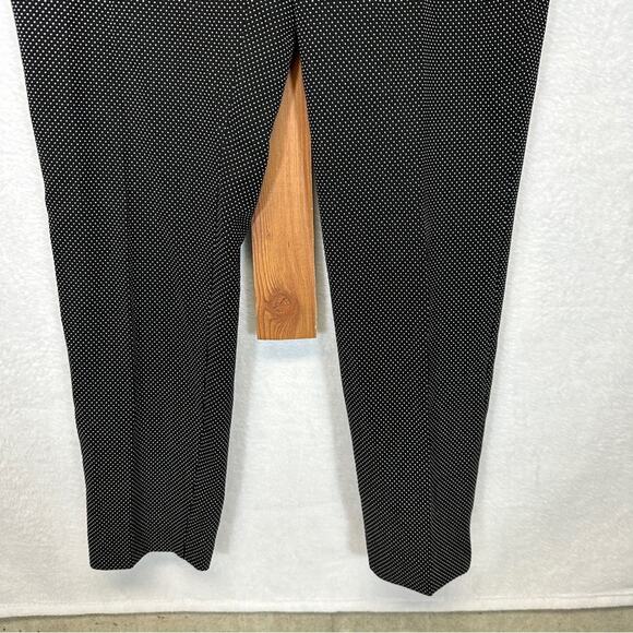 Zara Black & White Dot Print High Rise Ankle Length Dress Pants Size 6 - Picture 3 of 9